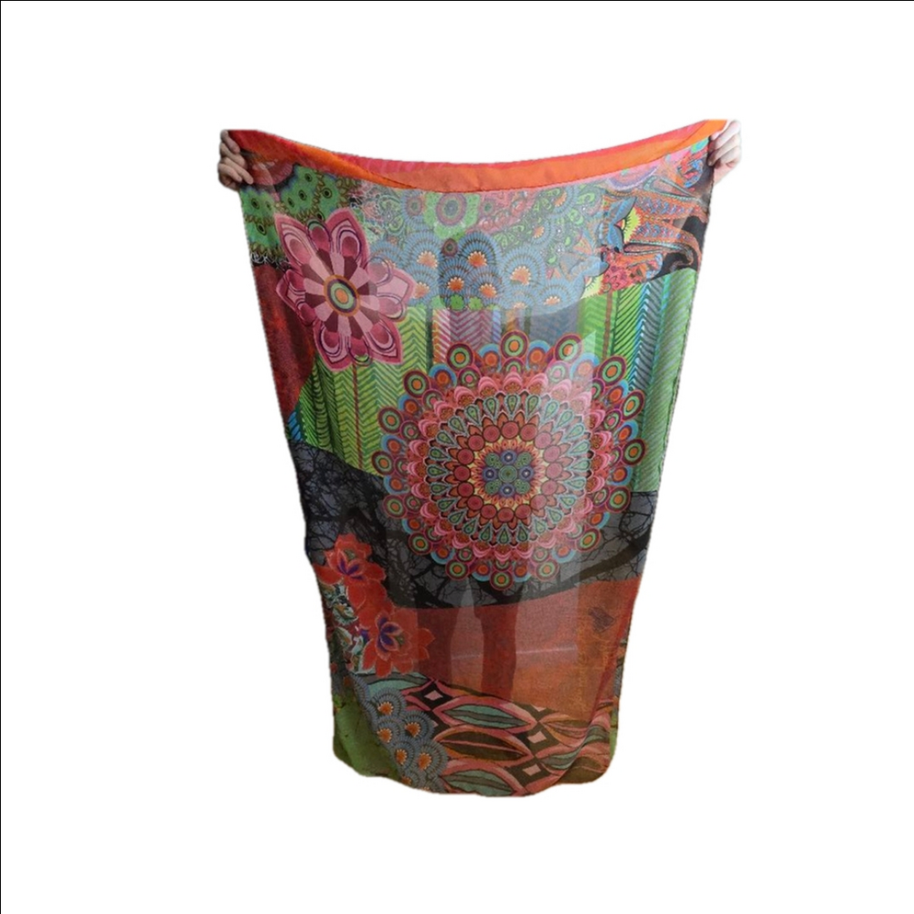 Desigual Scarf One Size Multi-color 42" x 57" approx